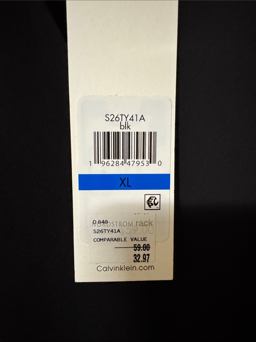 Calvin Klein Black V-Neck Short Sleeve Blouse with Pleat Detail - Picture 3 of 8